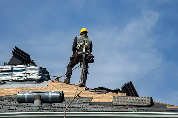 Professional Gutter Installation technician working in Red Springs, NC